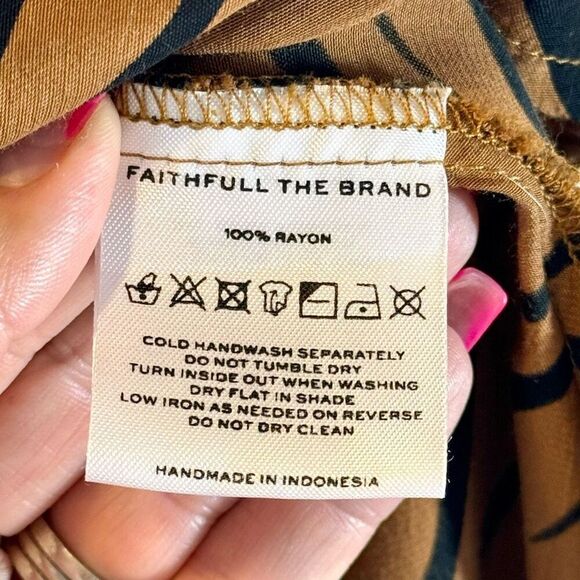 NWOT The Faithfull The Brand Marissa Leopard Wrap Dress Size 4 - Picture 7 of 11